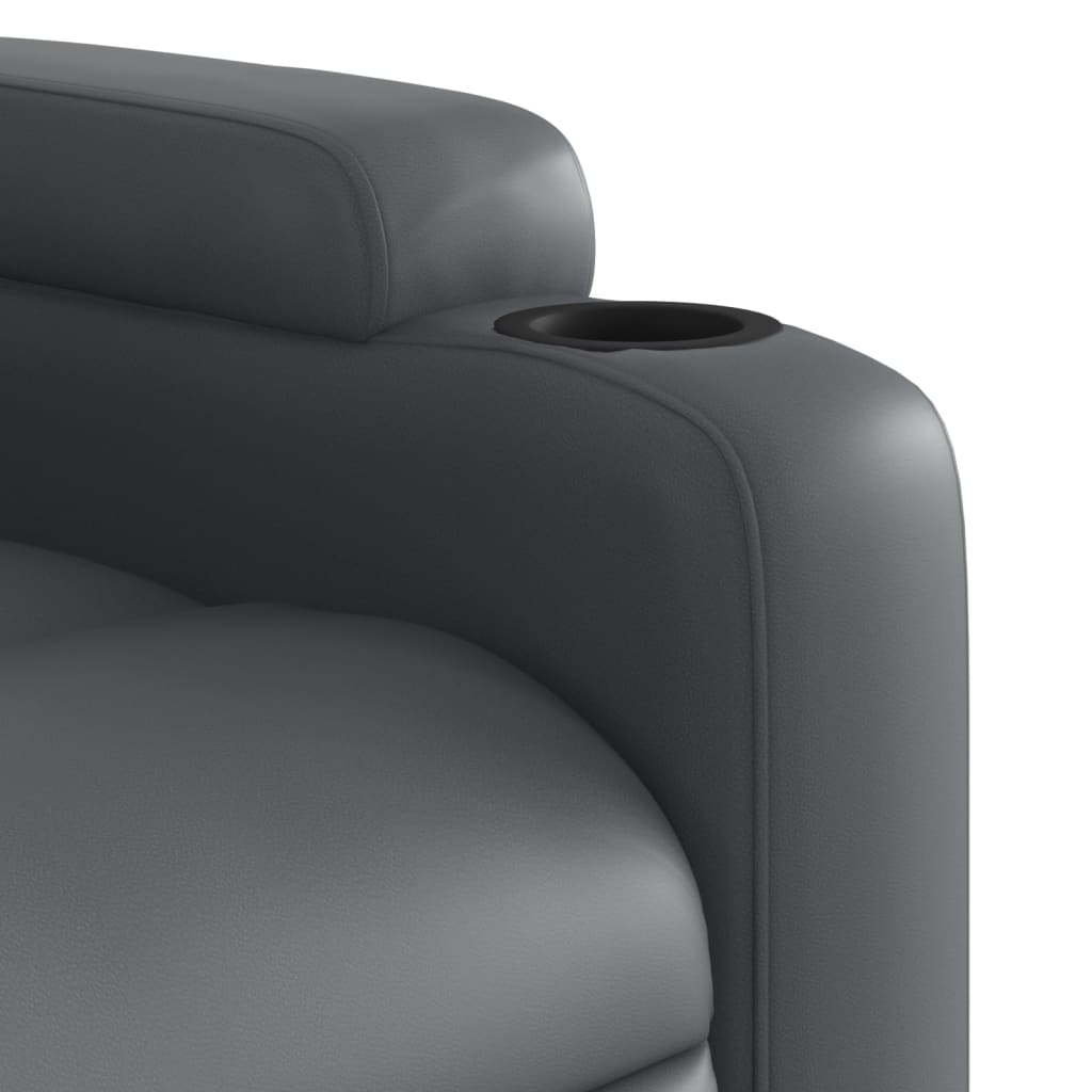 Massagesessel Relaxsessel Grau Kunstleder