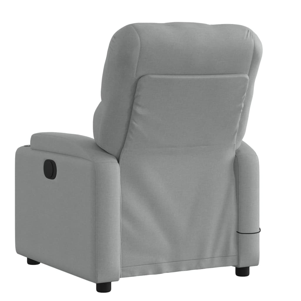 Massage-Relaxsessel, hellgrauer Stoff