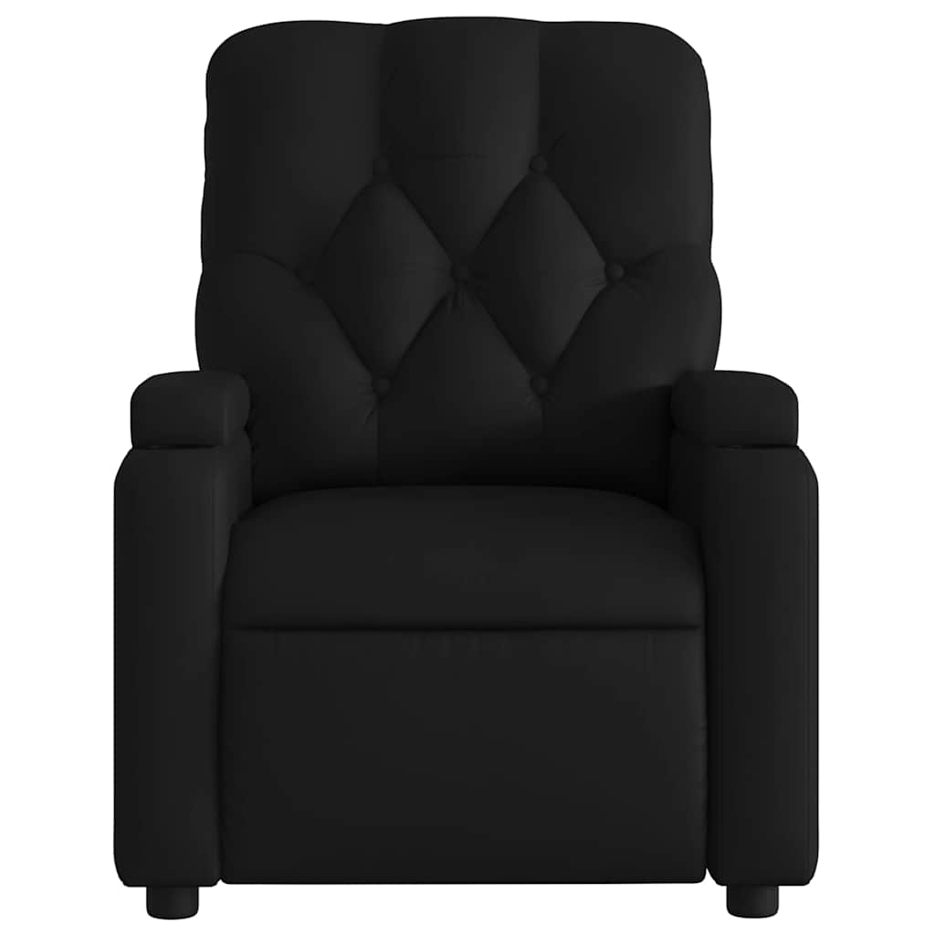 Massage-Relaxsessel, Kunstleder, Schwarz