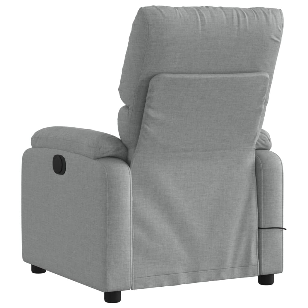 Massage-Relaxsessel, hellgrauer Stoff