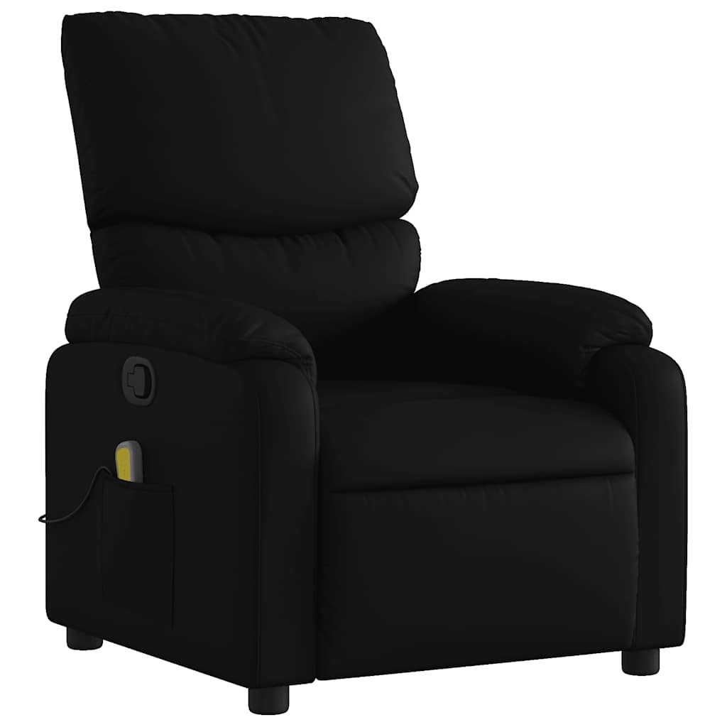 Massage-Relaxsessel, Kunstleder, Schwarz