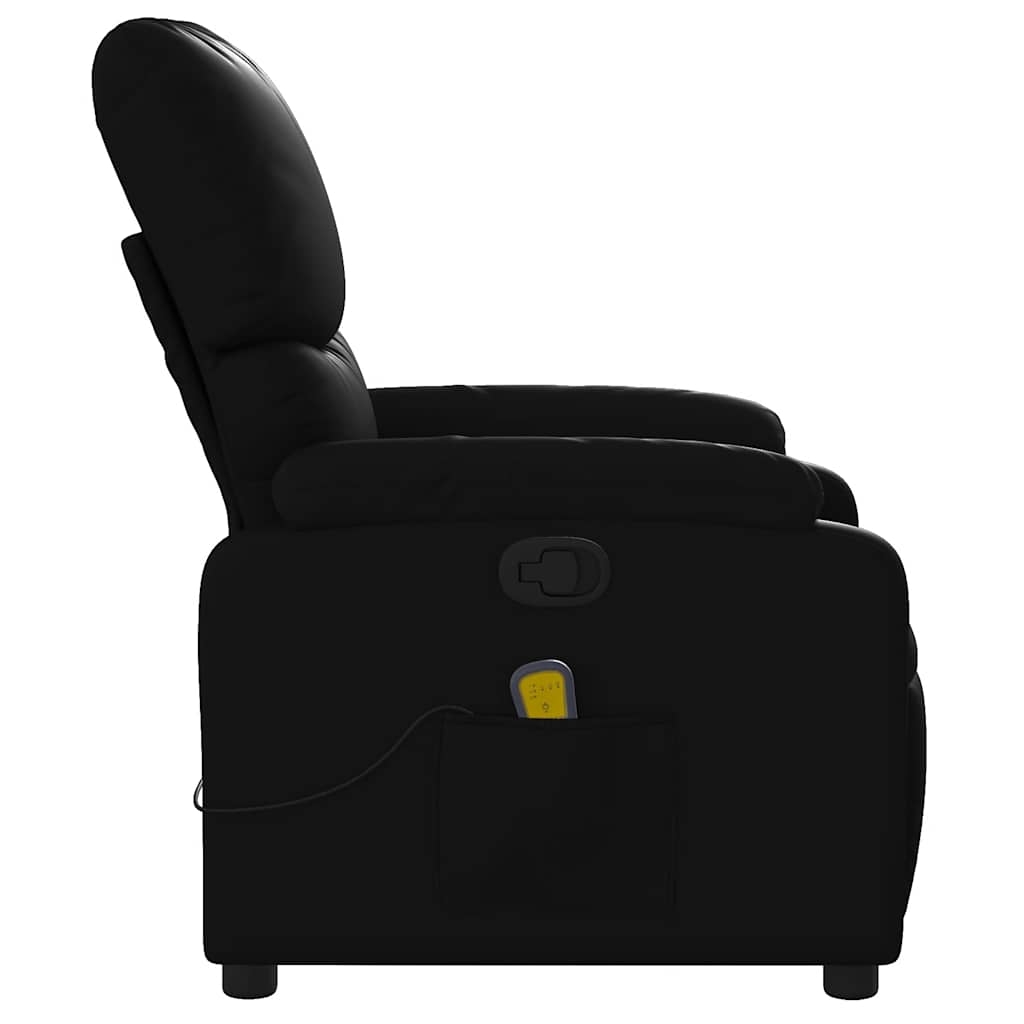 Massage-Relaxsessel, Kunstleder, Schwarz