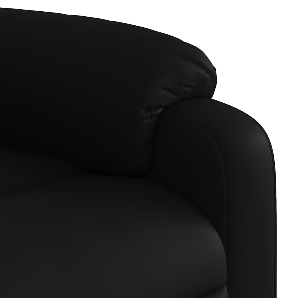 Massage-Relaxsessel, Kunstleder, Schwarz