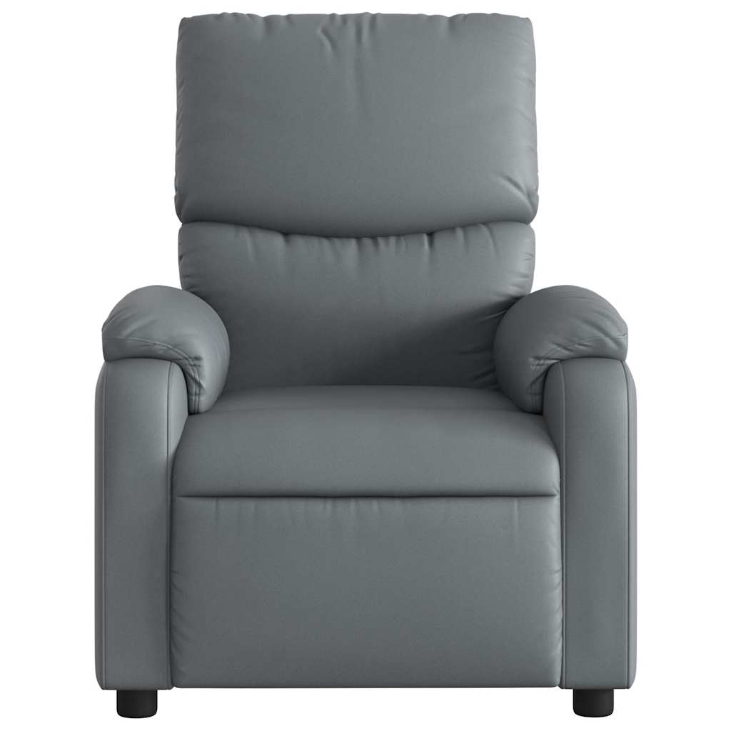Massagesessel Relaxsessel Grau Kunstleder