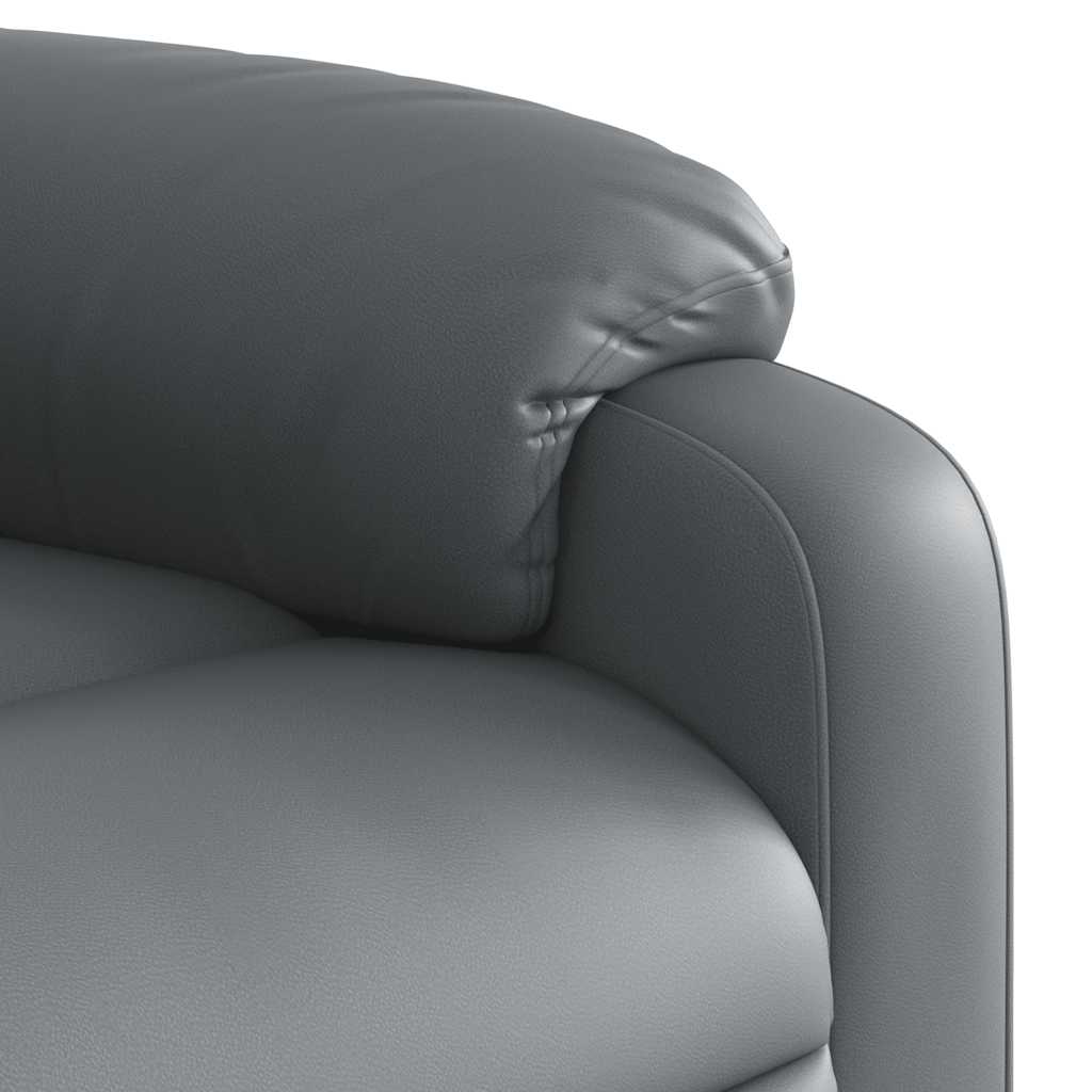 Massagesessel Relaxsessel Grau Kunstleder