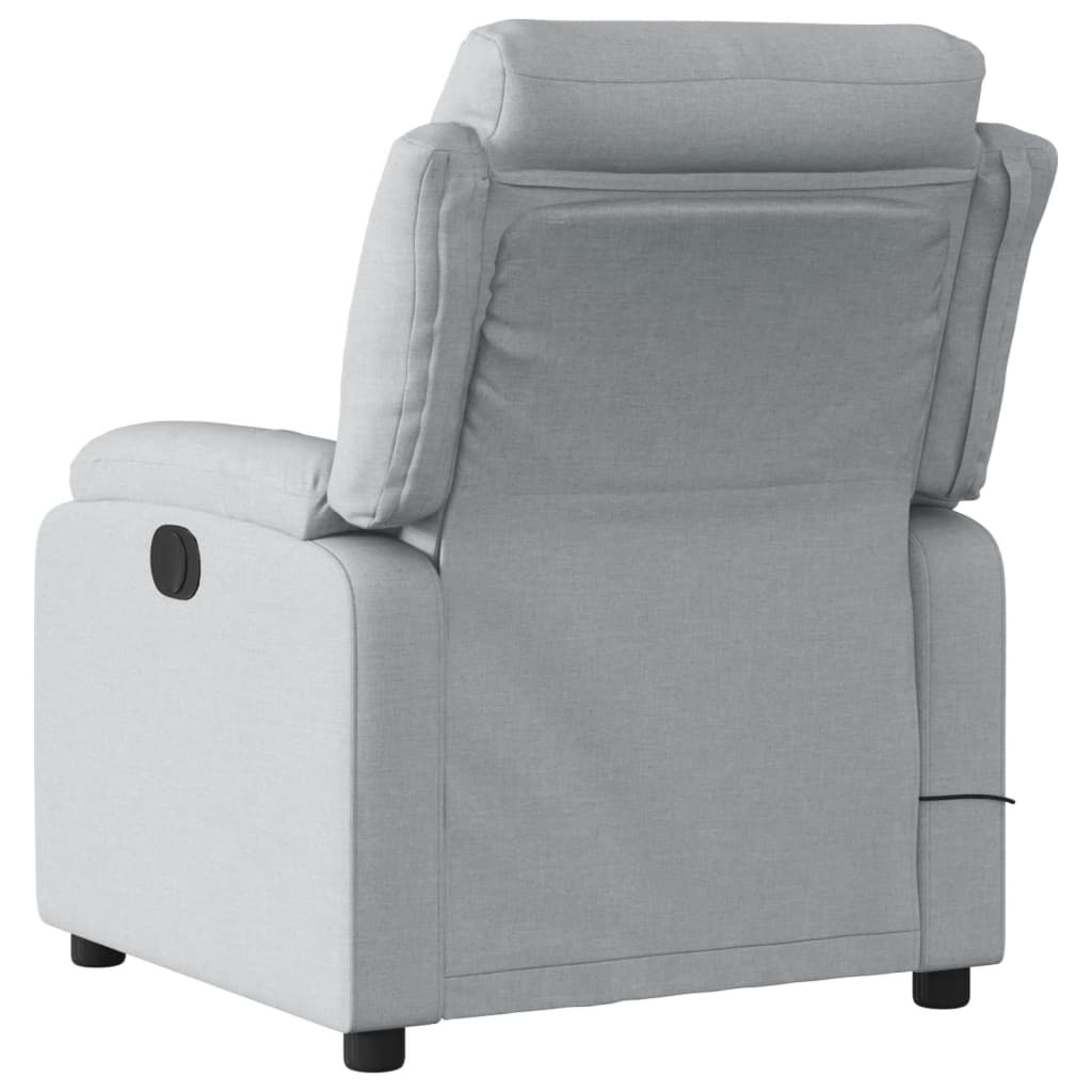 Massage-Relaxsessel, hellgrauer Stoff