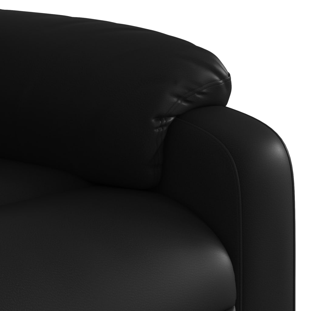 Massage-Relaxsessel, Kunstleder, Schwarz