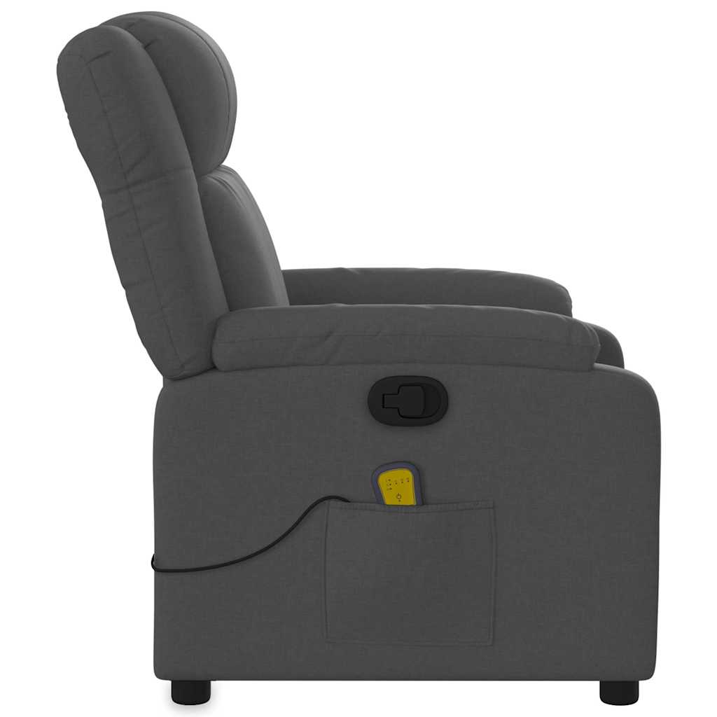 Massage-Relaxsessel, Stoff, Dunkelgrau