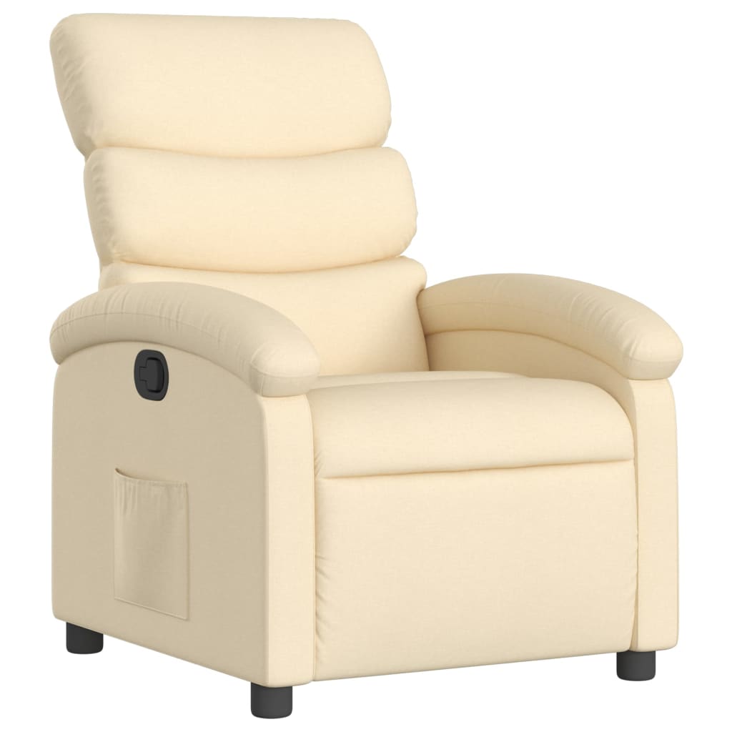 Relaxsessel, cremefarbener Stoff