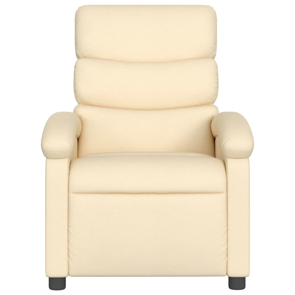 Relaxsessel, cremefarbener Stoff