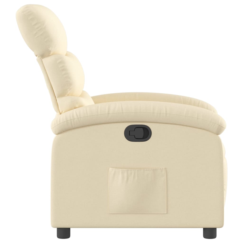 Relaxsessel, cremefarbener Stoff