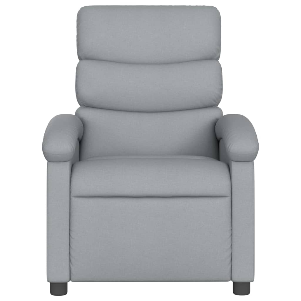 Massage-Relaxsessel, hellgrauer Stoff