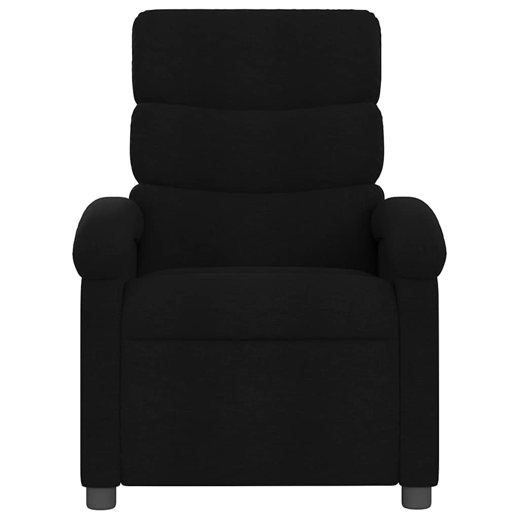 Massage-Relaxsessel, schwarzer Stoff