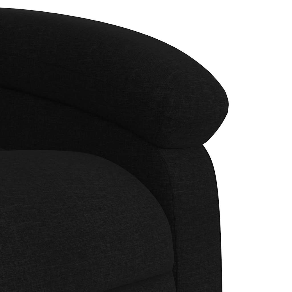 Massage-Relaxsessel, schwarzer Stoff