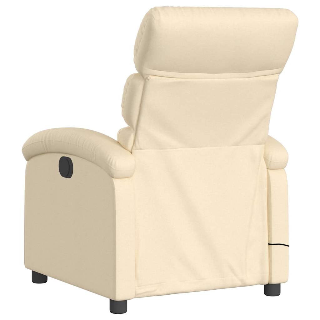 Massage-Relaxsessel, cremefarbener Stoff