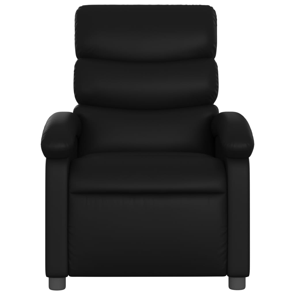 Relaxsessel, Kunstleder, Schwarz