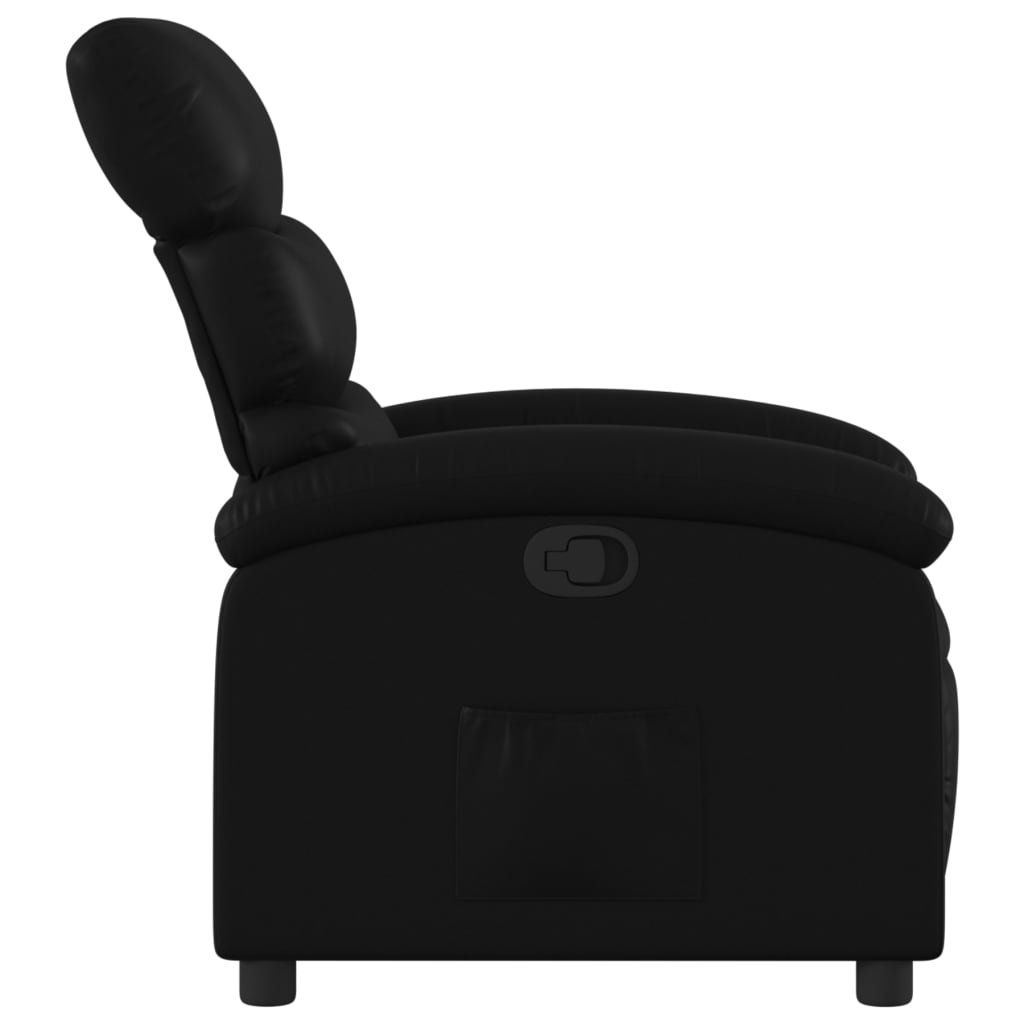 Relaxsessel, Kunstleder, Schwarz