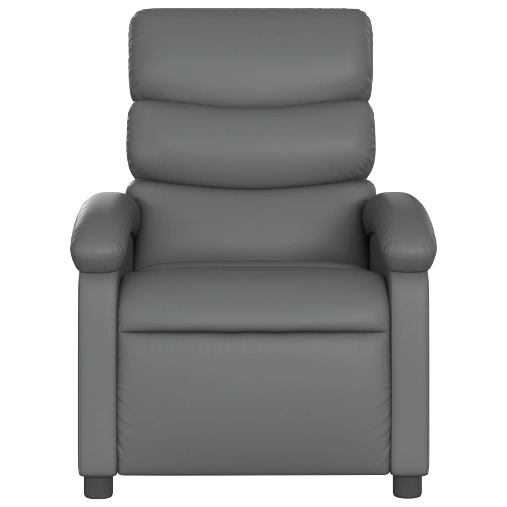 Massagesessel Relaxsessel Grau Kunstleder