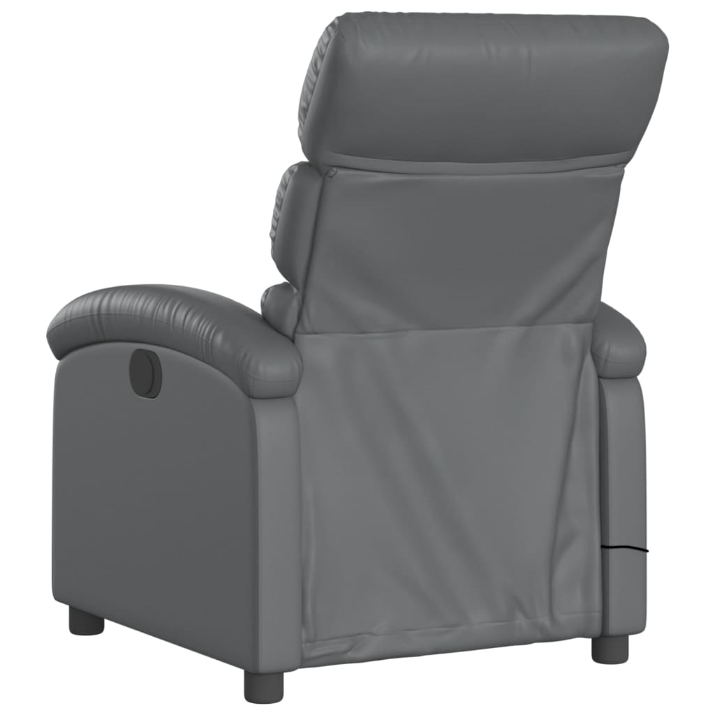 Massagesessel Relaxsessel Grau Kunstleder