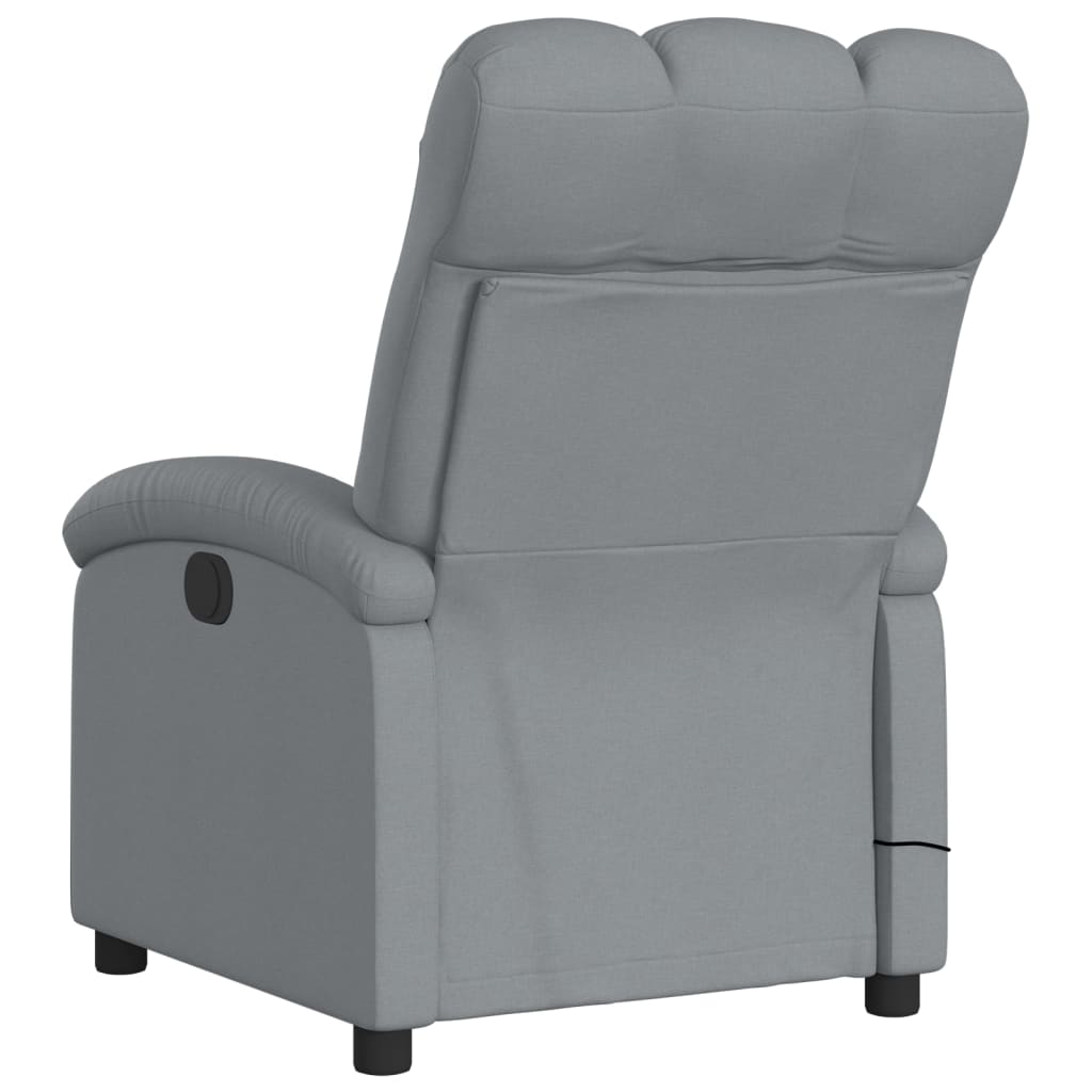 Massage-Relaxsessel, hellgrauer Stoff
