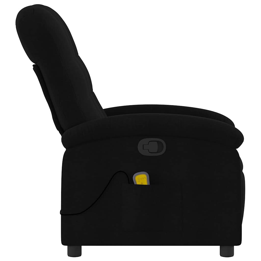 Massage-Relaxsessel, schwarzer Stoff