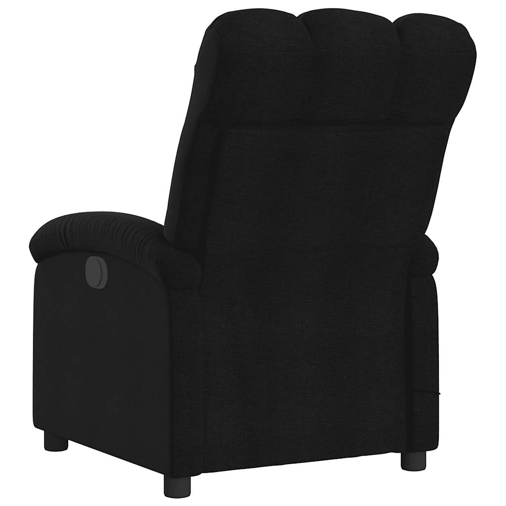 Massage-Relaxsessel, schwarzer Stoff