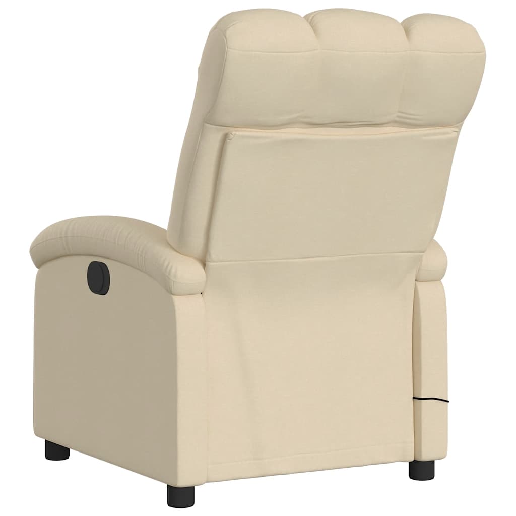 Massage-Relaxsessel, cremefarbener Stoff