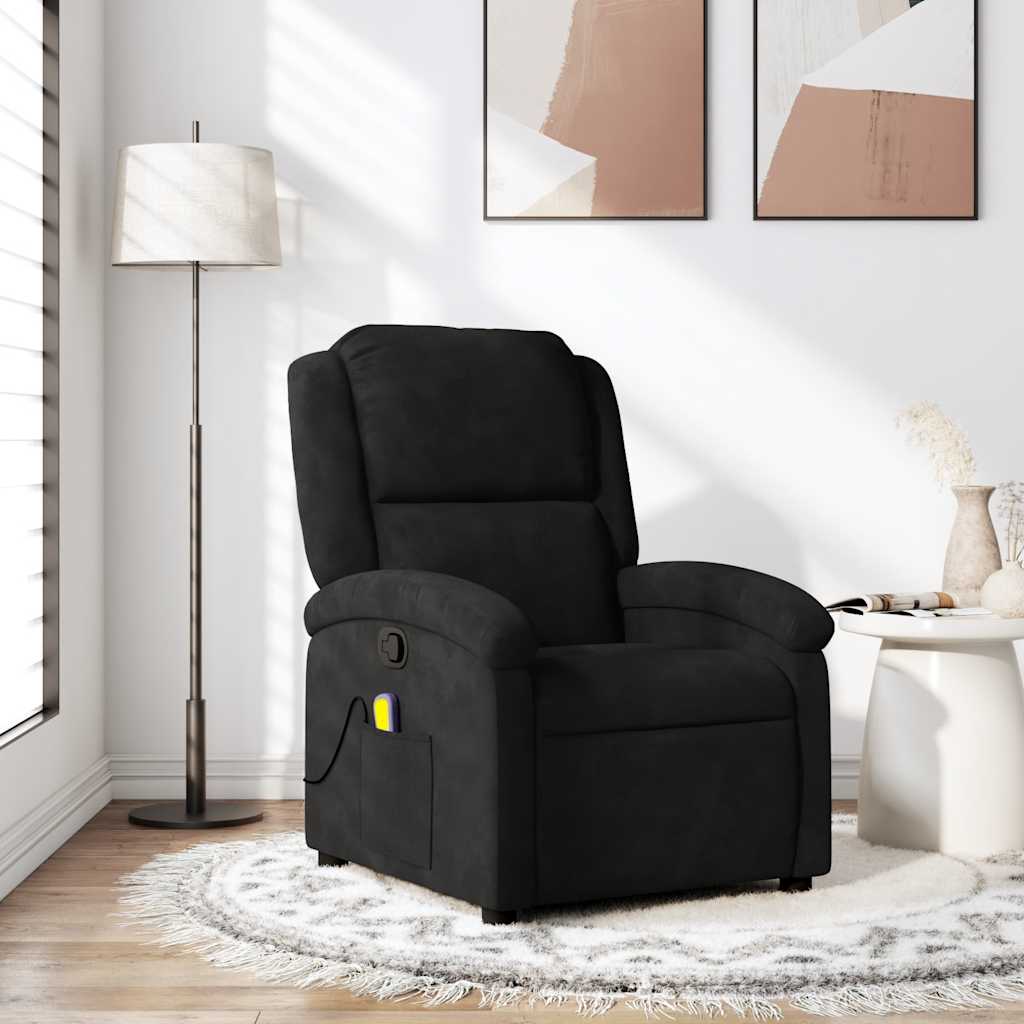 Massage-Relaxsessel, schwarzer Samt
