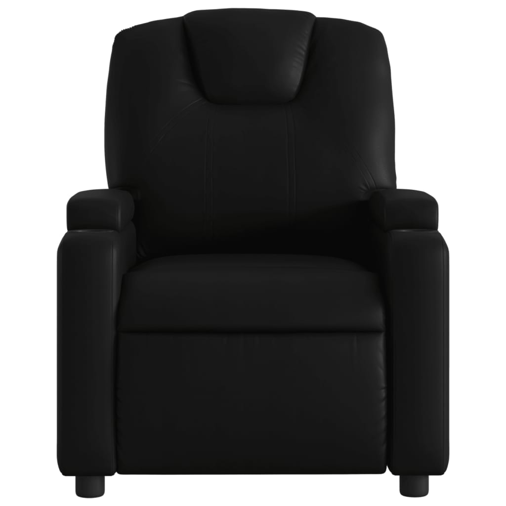 Relaxsessel, Kunstleder, Schwarz