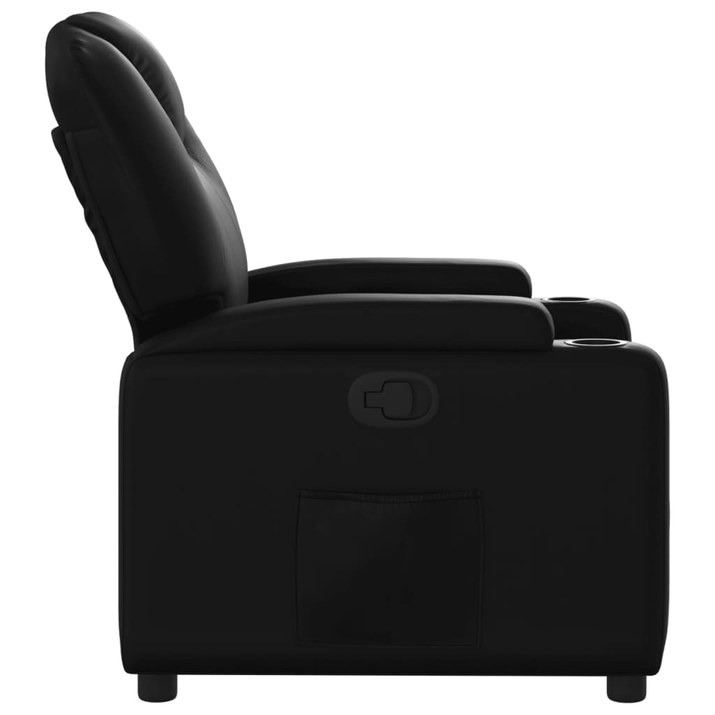 Relaxsessel, Kunstleder, Schwarz