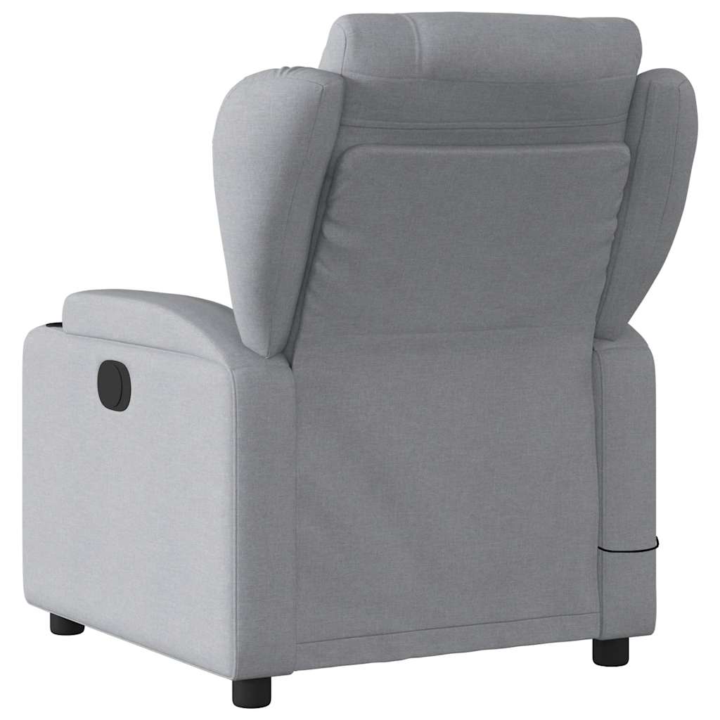 Massage-Relaxsessel, hellgrauer Stoff