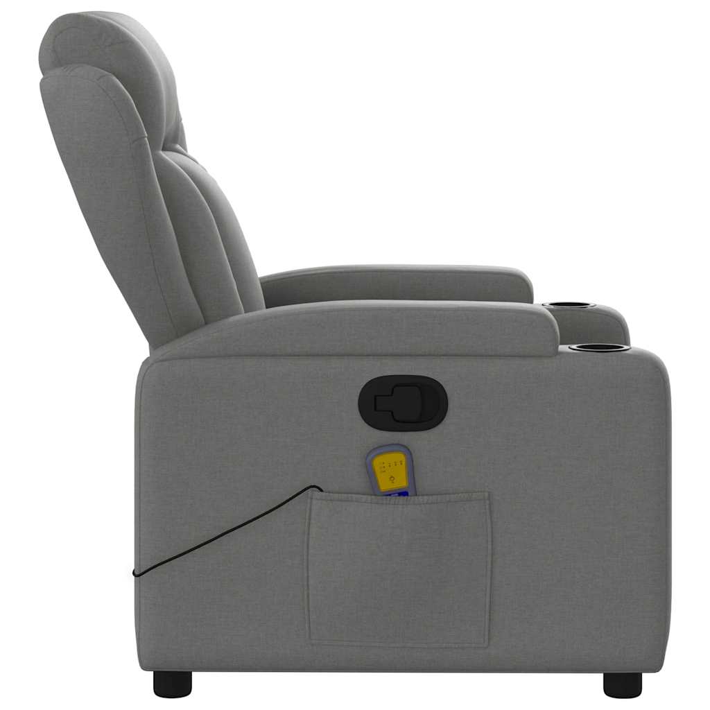 Massage-Relaxsessel, Stoff, Dunkelgrau