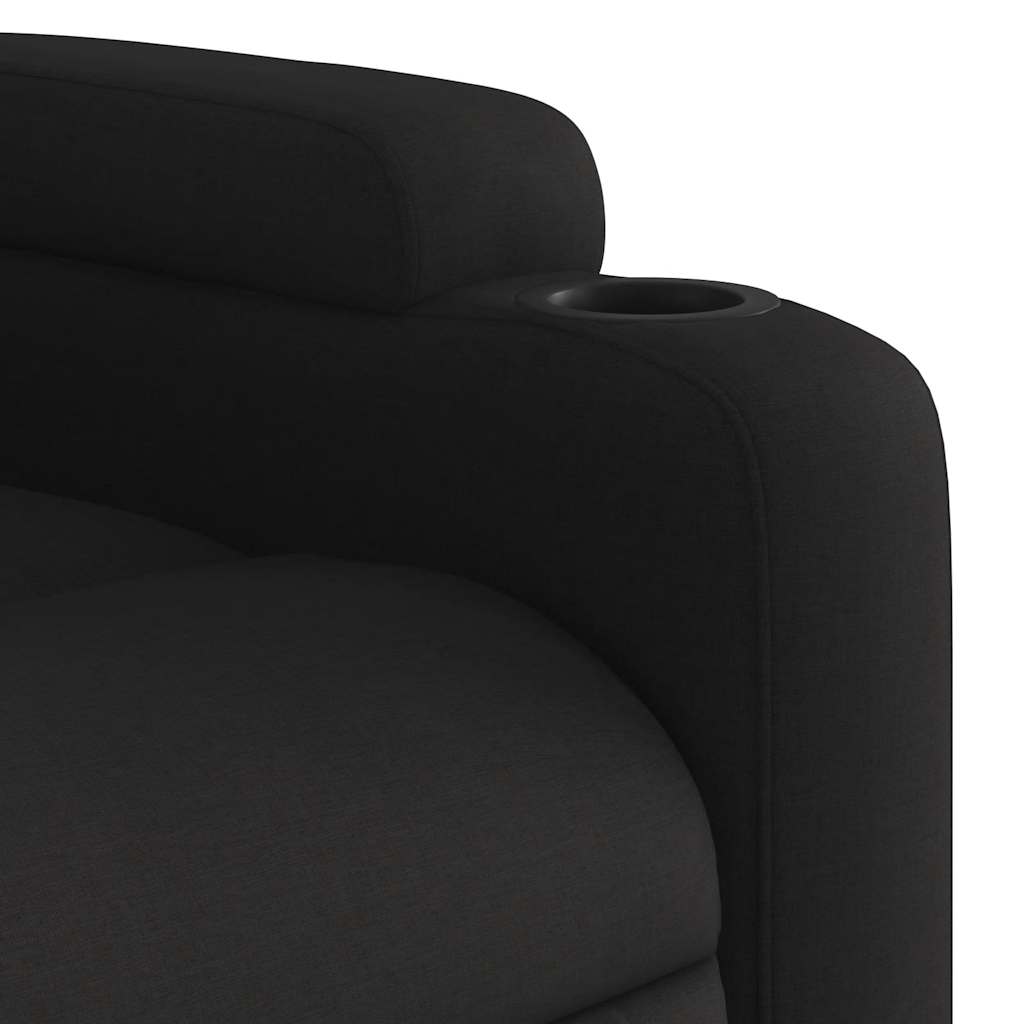 Massage-Relaxsessel, schwarzer Stoff
