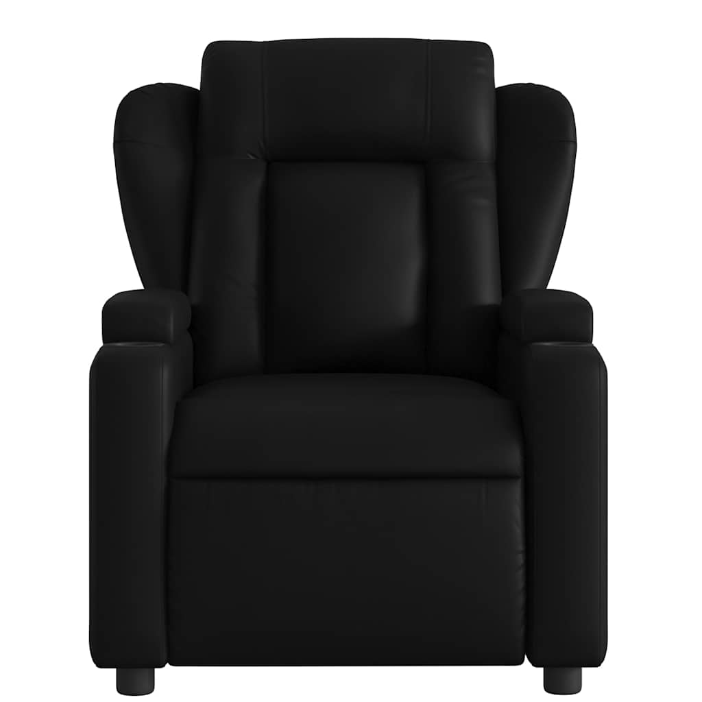 Massage-Relaxsessel, Kunstleder, Schwarz