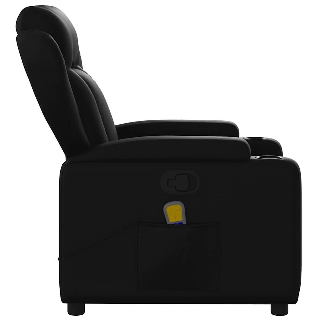 Massage-Relaxsessel, Kunstleder, Schwarz