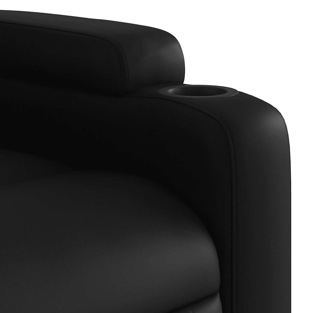 Massage-Relaxsessel, Kunstleder, Schwarz