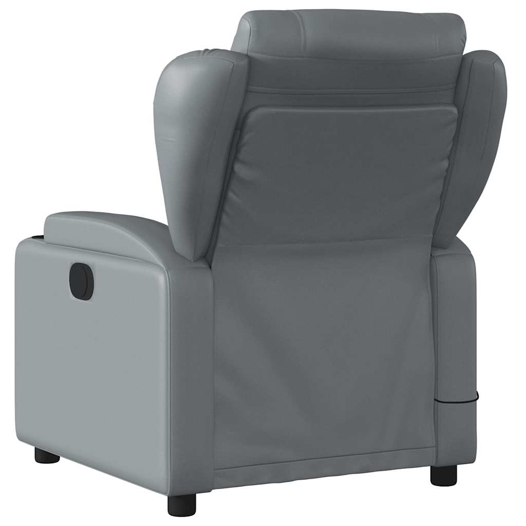Massagesessel Relaxsessel Grau Kunstleder