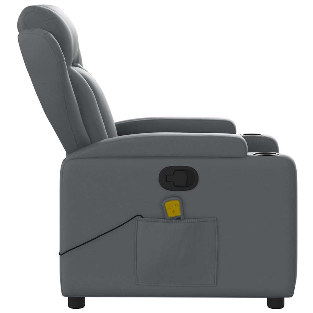 Massagesessel Relaxsessel Grau Kunstleder