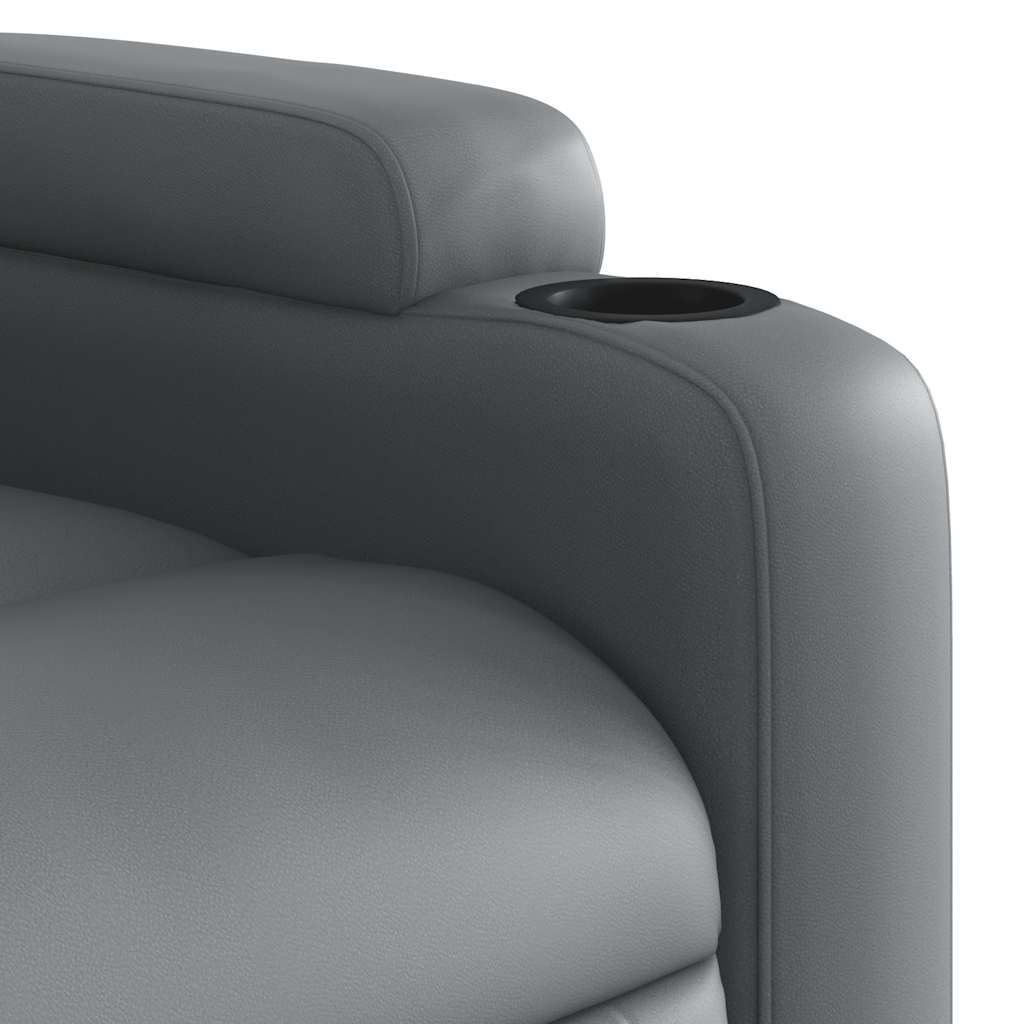 Massagesessel Relaxsessel Grau Kunstleder
