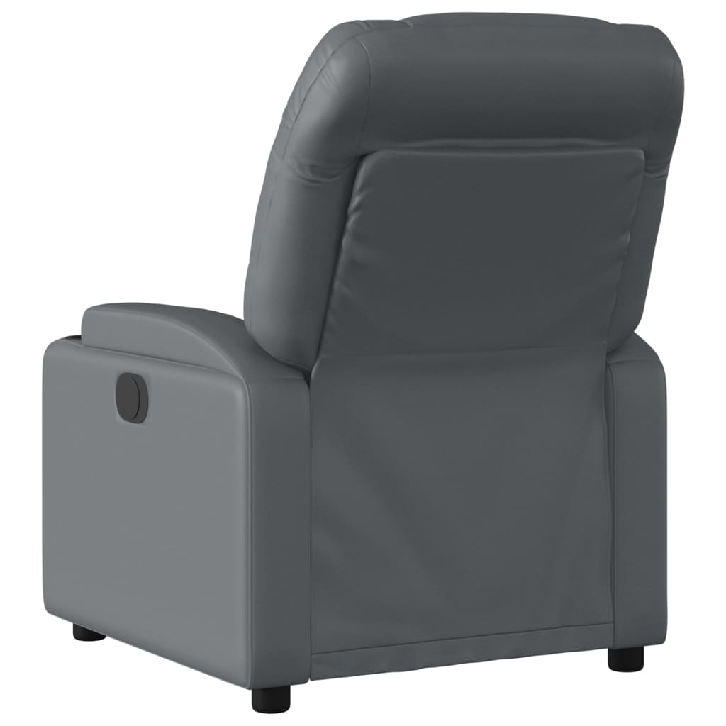 Massagesessel Relaxsessel Grau Kunstleder