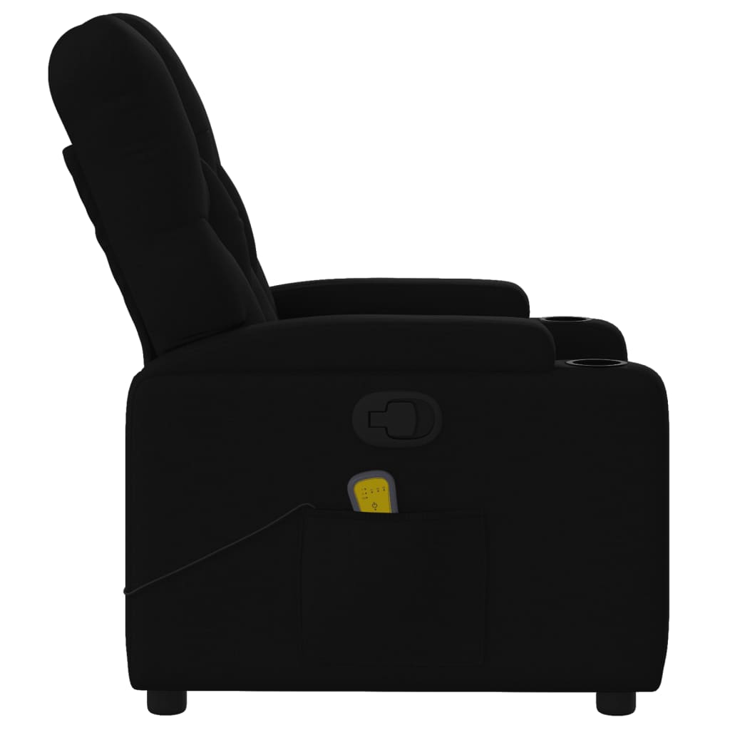 Massage-Relaxsessel, schwarzer Stoff