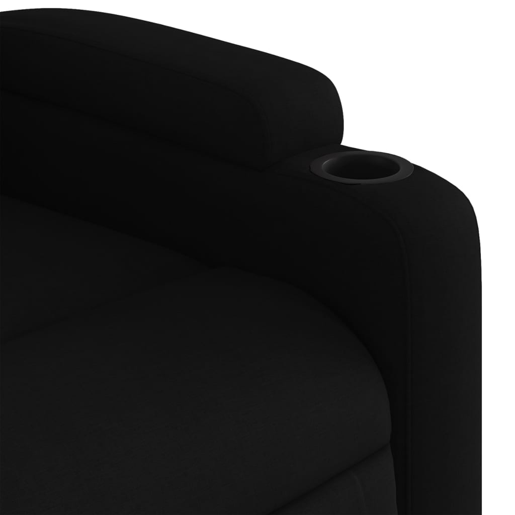 Massage-Relaxsessel, schwarzer Stoff