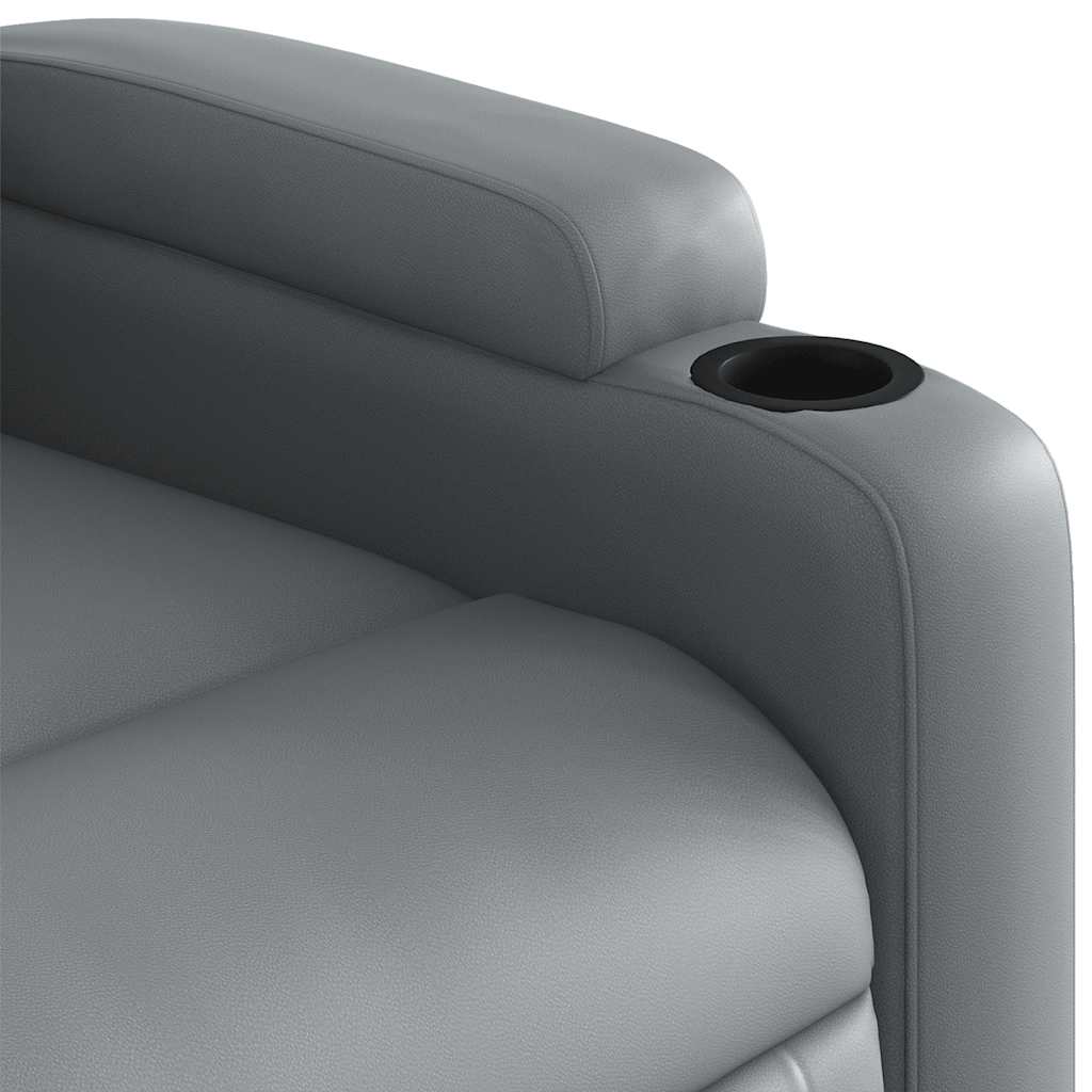 Massagesessel Relaxsessel Grau Kunstleder