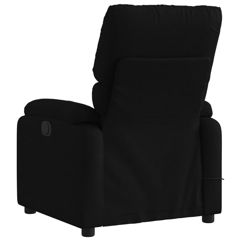 Massage-Relaxsessel, schwarzer Stoff