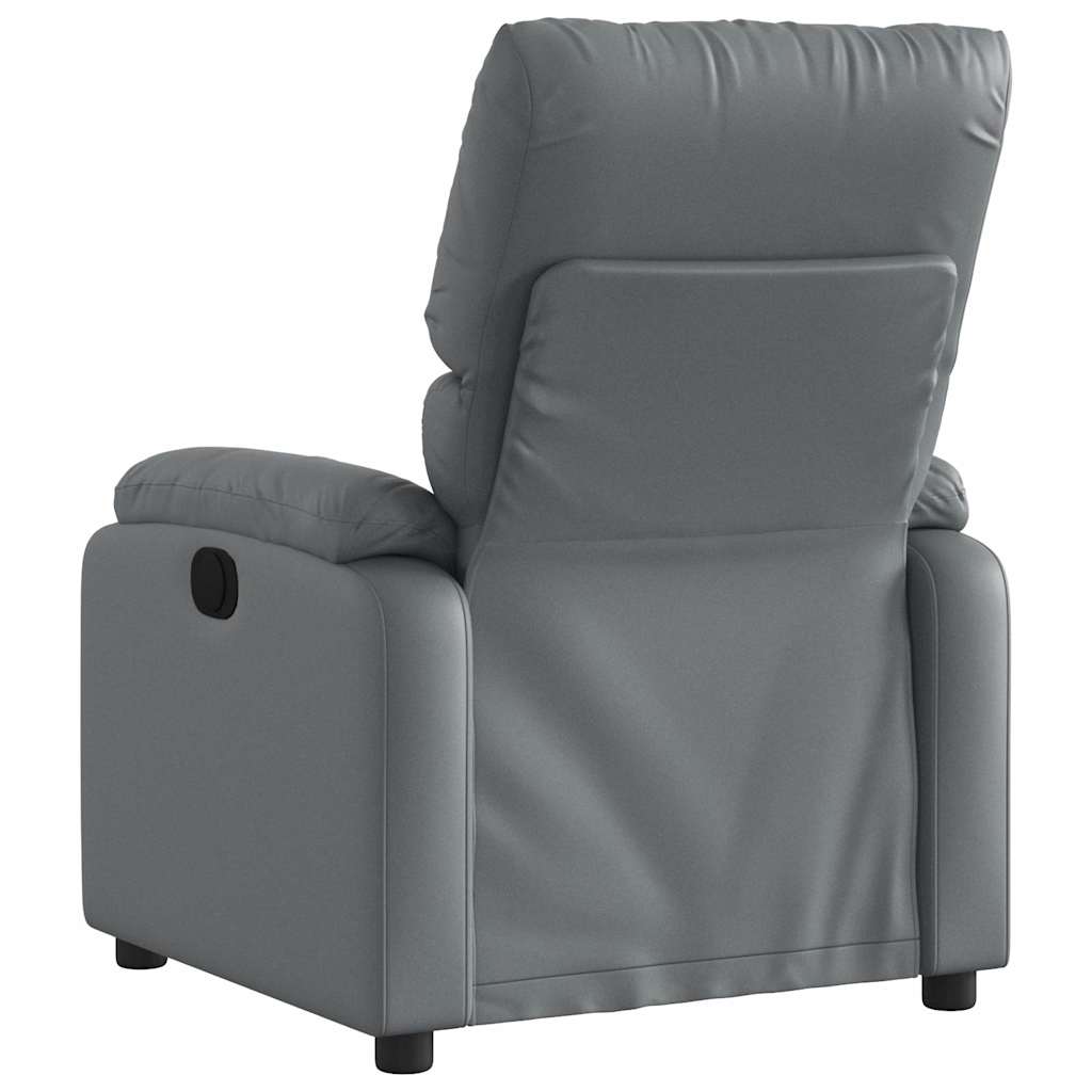 Massagesessel Relaxsessel Grau Kunstleder