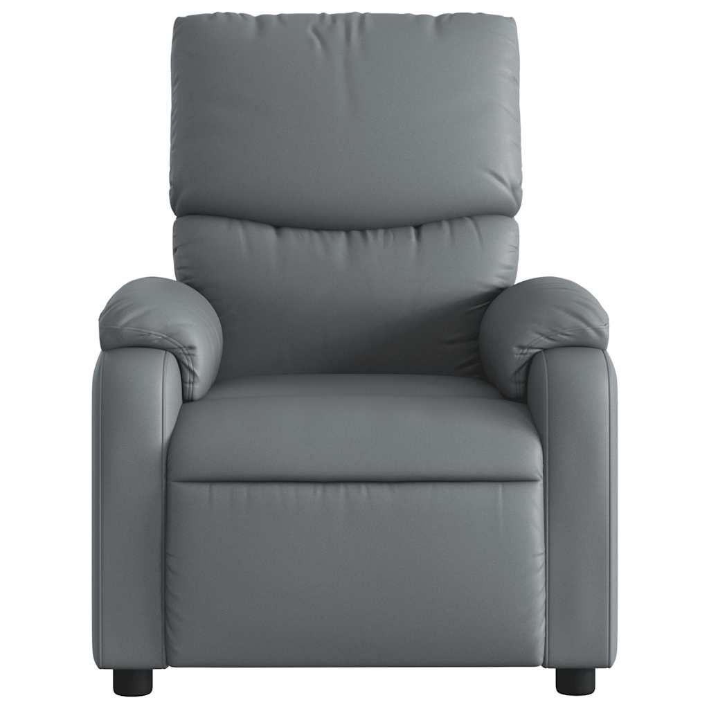 Massagesessel Relaxsessel Grau Kunstleder