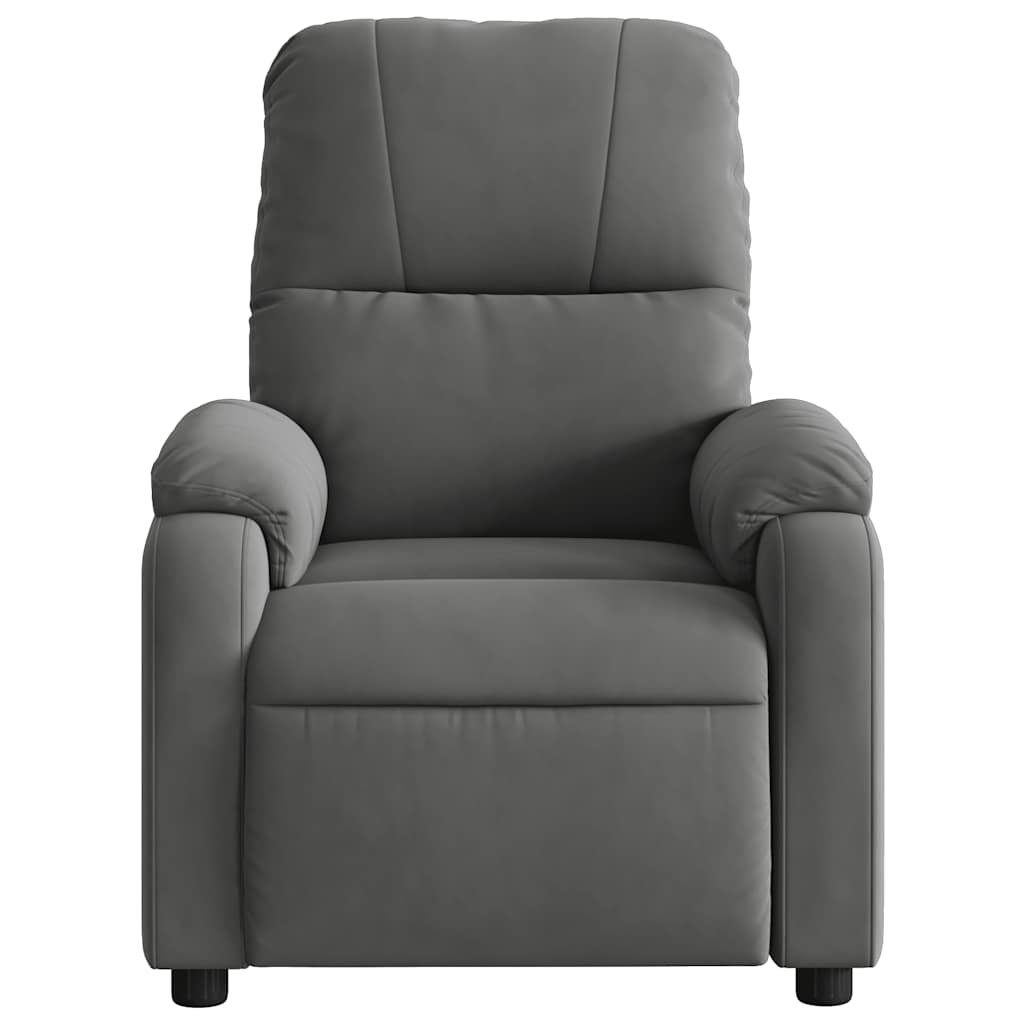 Massage-Relaxsessel, dunkelgrau, Mikrofaserstoff