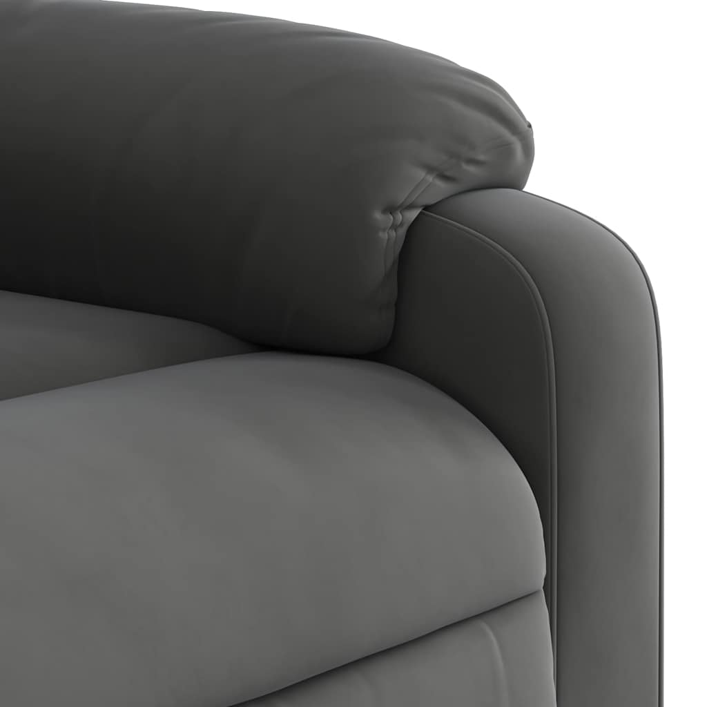 Massage-Relaxsessel, dunkelgrau, Mikrofaserstoff