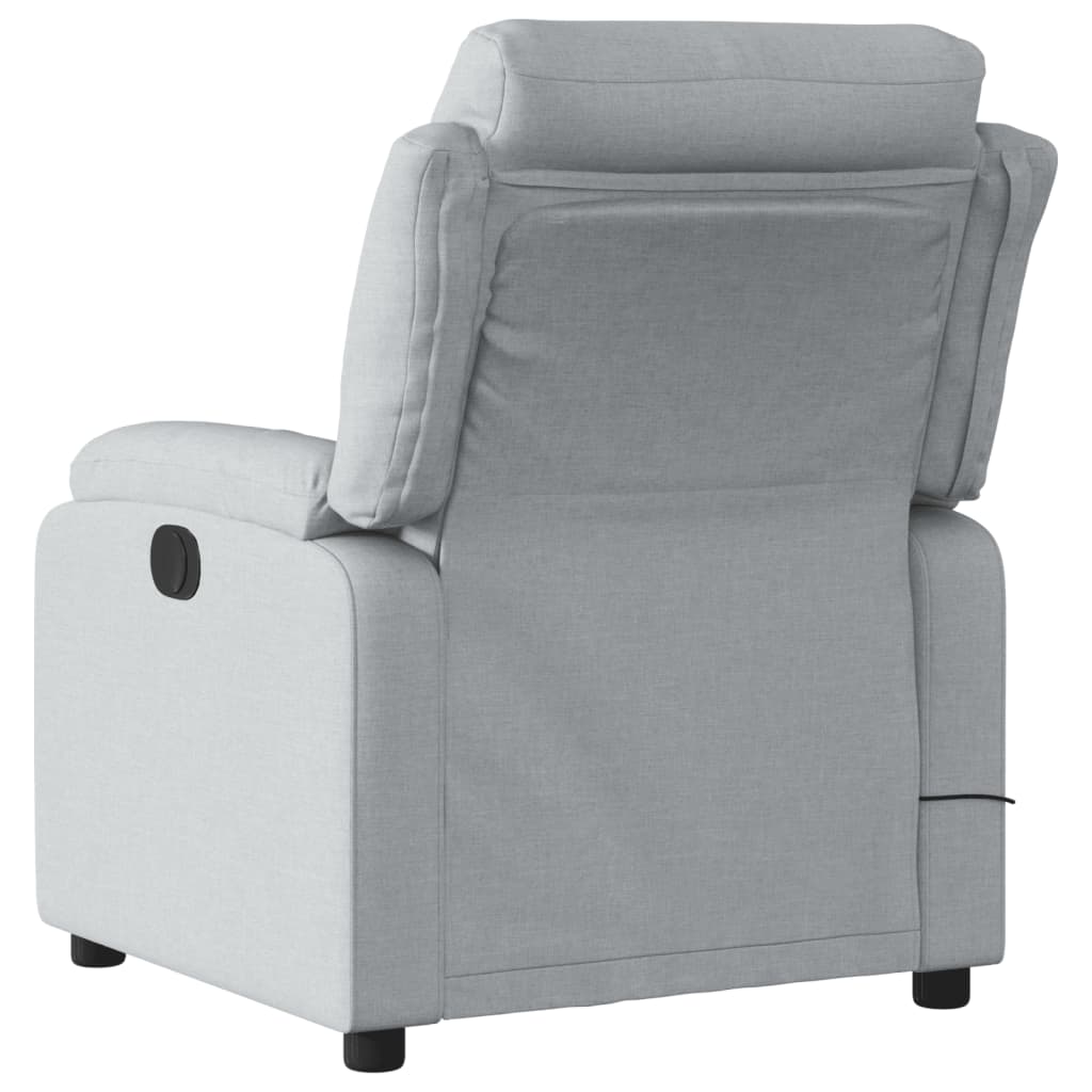 Massage-Relaxsessel, hellgrauer Stoff
