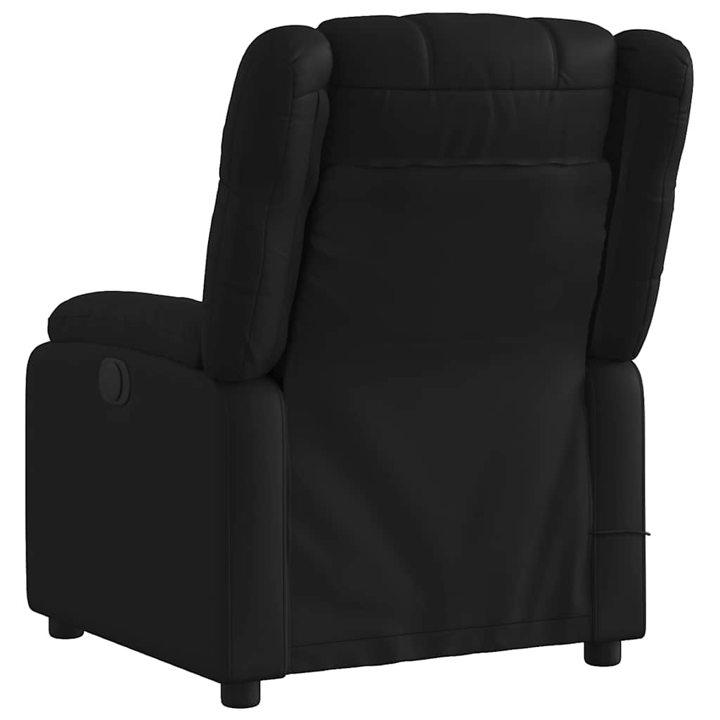 Massage-Relaxsessel, Kunstleder, Schwarz